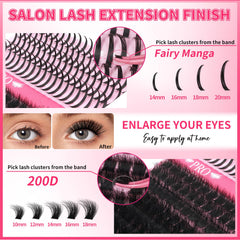PRO LASHBEAUTY long lasting mild formula clusters with gentle ingredients