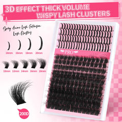PRO LASHBEAUTY mixed-length clusters for versatile lash styling