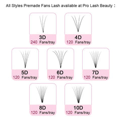 PRO LASHBEAUTY collection 9-20mm mixed lengths for versatile styles.