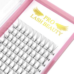 PRO LASHBEAUTY premade fans with short stem enable precise, quick placement.
