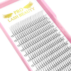 PRO LASHBEAUTY premade fans stable curl 12mm long-lasting look