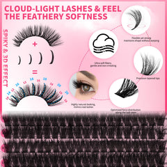 PRO LASHBEAUTY 3D style look showing defined lashes and subtle volume