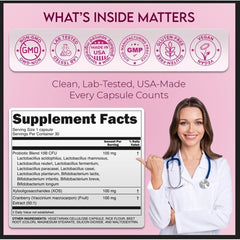 Graphic showing vaginal pH balance support