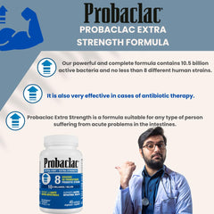 Illustration of seven probiotic strains for gut health