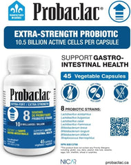 Digestive system health concept with probiotic icons