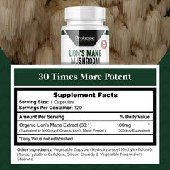 Lions Mane Cognition product label on neutral background