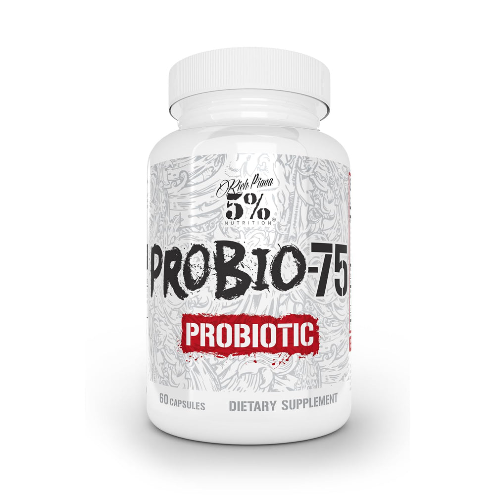 Probio-75 bottle front label – vegan probiotic supplement