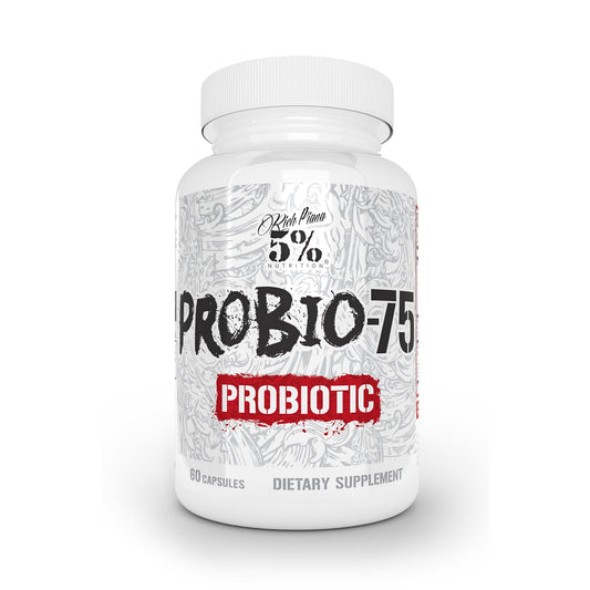 Probio-75 bottle front label – vegan probiotic supplement