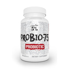 Probio-75 bottle front label – vegan probiotic supplement