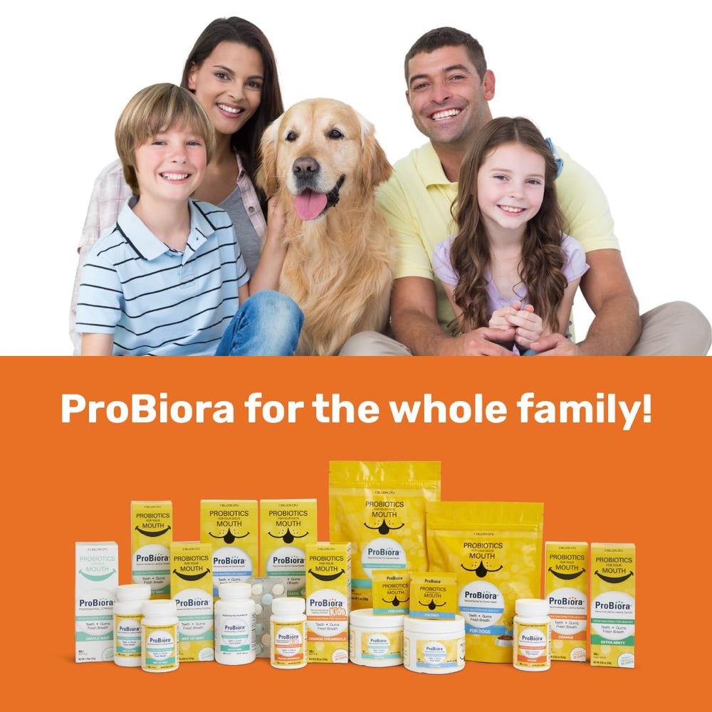 Back panel of ProBiora packaging with usage details