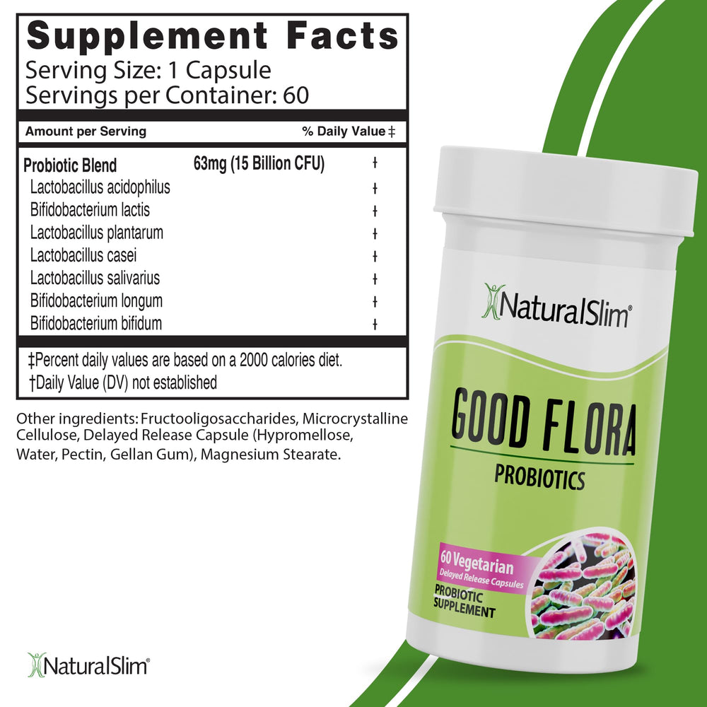 Close-up of 60 vegetarian probiotic capsules