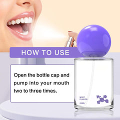 Back panel of Probiotic Oral Spray with ingredients