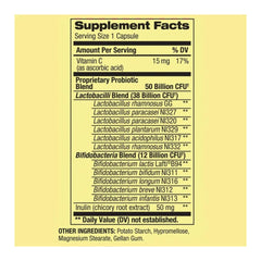 Vegetarian probiotic capsule with prebiotic for digestive health