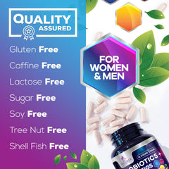 Product packaging featuring Probiotics 100 Billion CFU