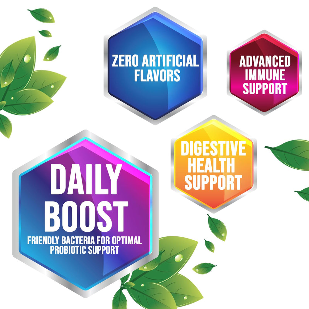 Graphic illustration of gut health and immune support