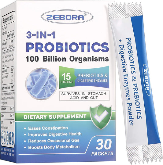 Probiotic capsules showing 100B CFU for women and men