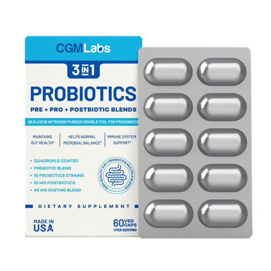 CGM Labs Probiotics 3 in 1 bottle front