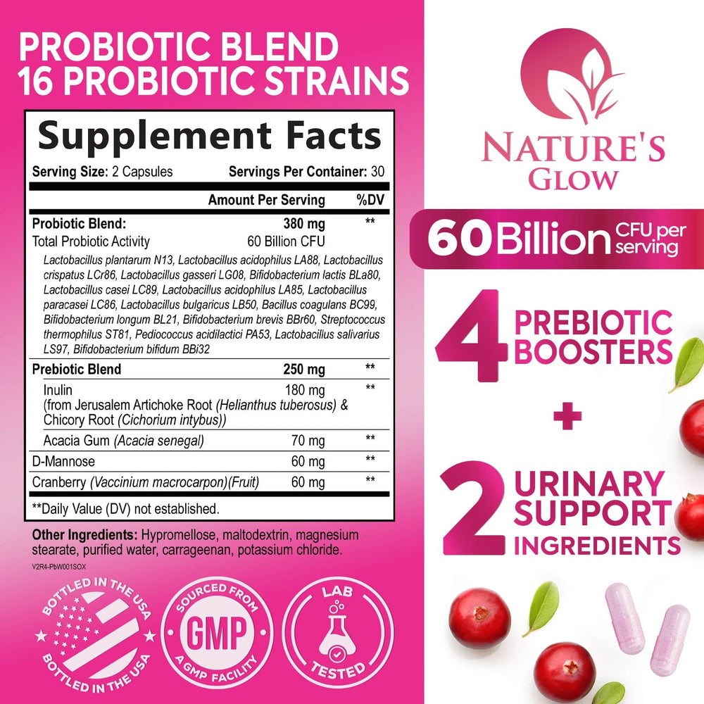 Close-up of 50B CFU label on probiotic bottle