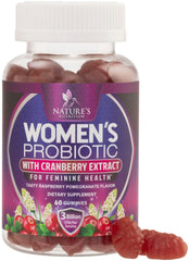 Front view of Probiotics for Women Gummies with Cranberry bottle