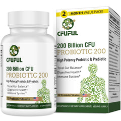 Bottle of Probiotics for Women & Men with 200B CFU and 12 strains