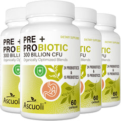Probiotic bottle for women and men with 300B CFU and 24 strains