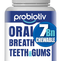 Chewable oral probiotics with 7B CFU for fresh breath