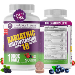 ProCare Health bariatric chewable multivitamin fruit punch flavor bottle