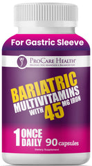 Bottle of ProCare Health Bariatric Multivitamin with 90 capsules