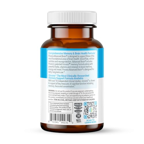 Close-up of Procera Advanced Brain ingredients
