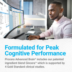 Person studying with Procera Advanced Brain