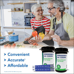 PRODIGY protective vial with desiccant keeps strips fresh and reliable.