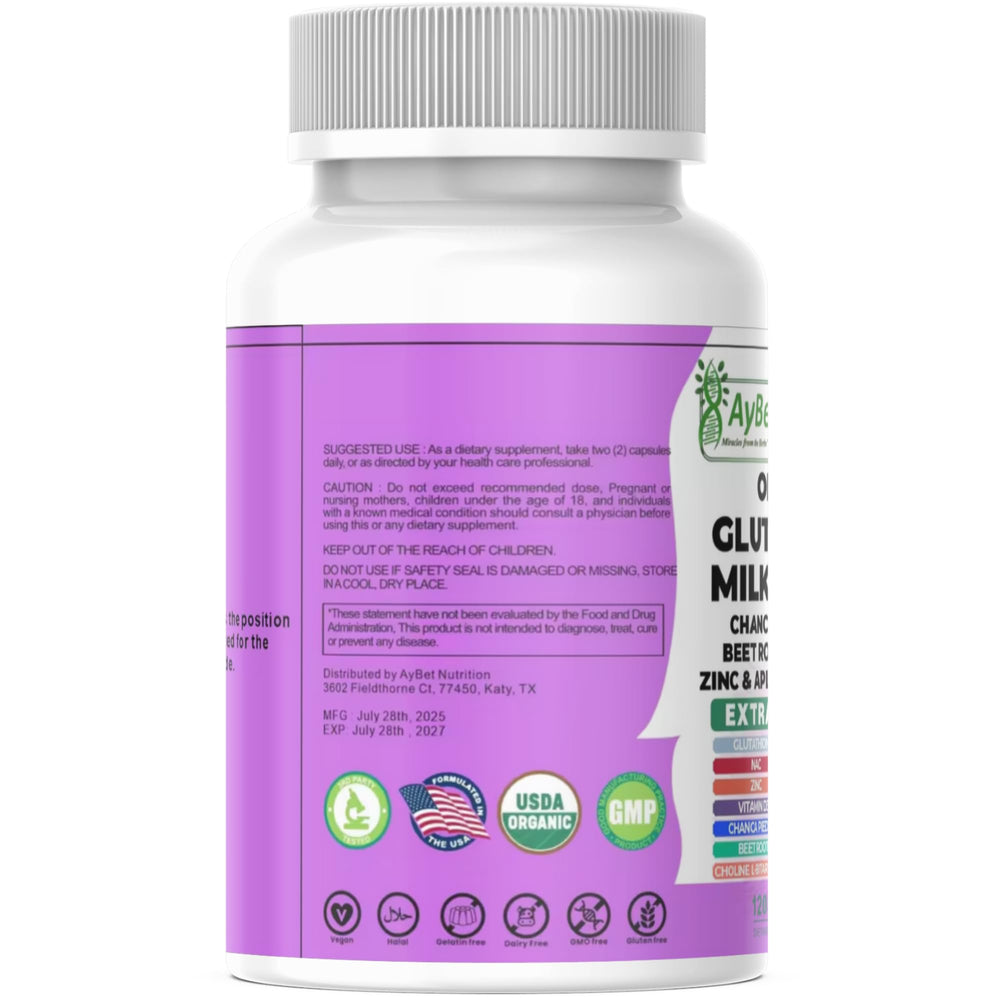 Product packaging front view with bottle and label