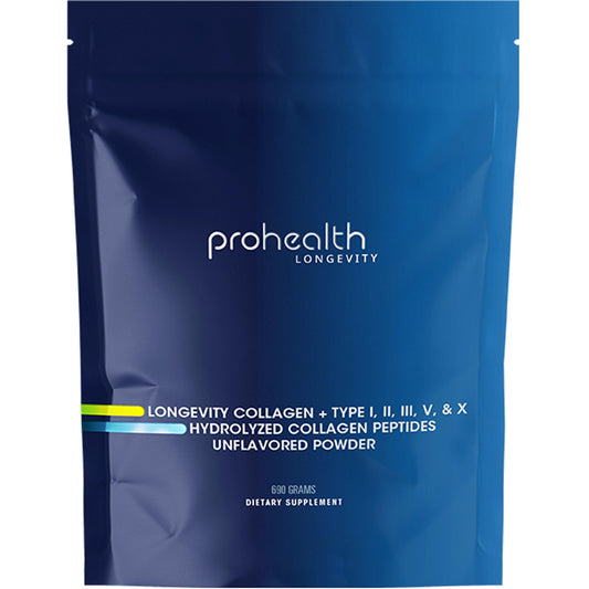 ProHealth Longevity Collagen Peptides powder packaging