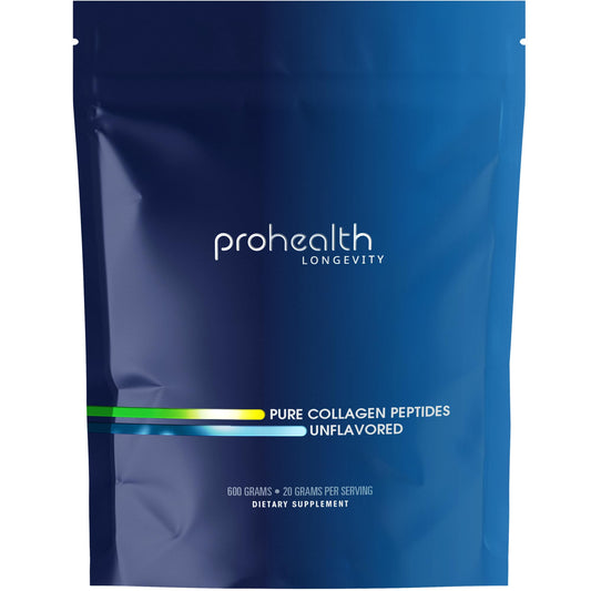 ProHealth Pure Collagen Peptides Powder 600g - unflavored, grass-fed, third-party tested