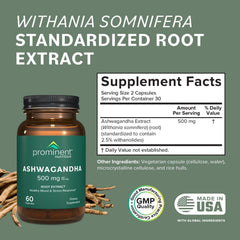 Ashwagandha root extract capsule close-up