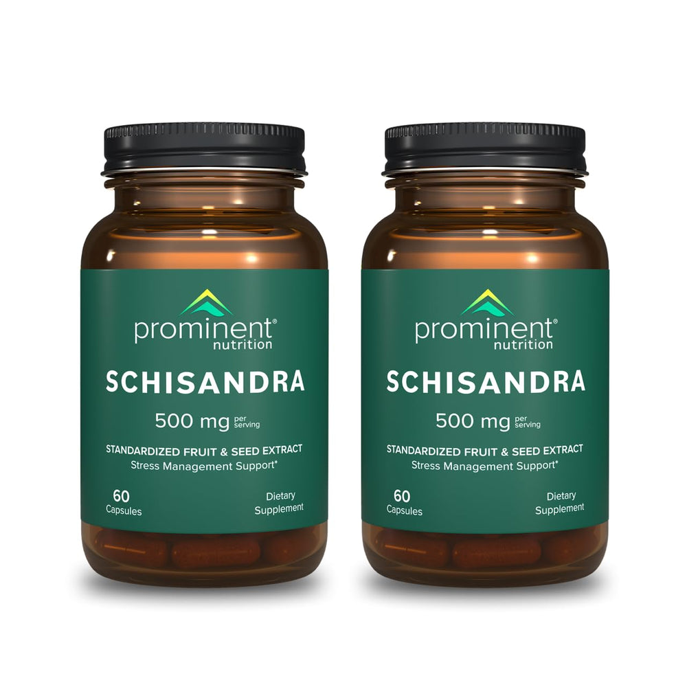 Prominent Nutrition Schisandra Berry Extract 500 mg bottle label - 2 pack