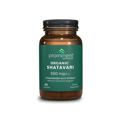 Prominent Nutrition Organic Shatavari Capsules bottle with label