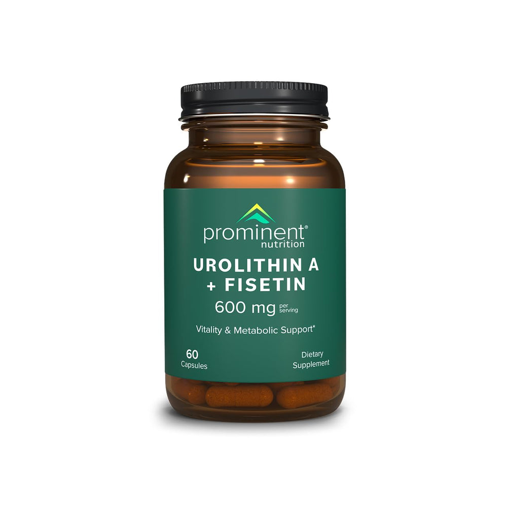 Prominent Nutrition Urolithin A + Fisetin bottle – 60 capsules