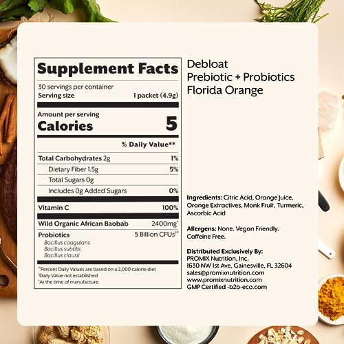Gluten-free and non-GMO badges on ProMix Debloat