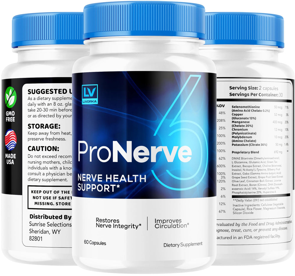 ProNerve 6 Advanced Formula packaging with capsules