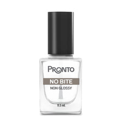 Pronto No Bite bottle front view with a matte non-glossy finish to deter biting.