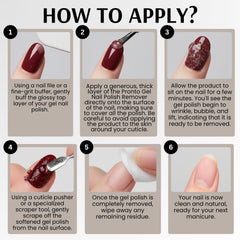 Pronto Quick Peel Off peel-action demonstration showing easy gel nail polish removal.