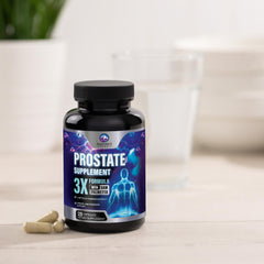 Prostate health supplement capsule bottle with 120 capsules