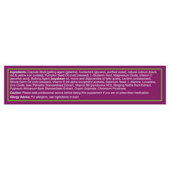 Prostavital capsules highlighting Zinc, Selenium, Vitamin E and Lycopene