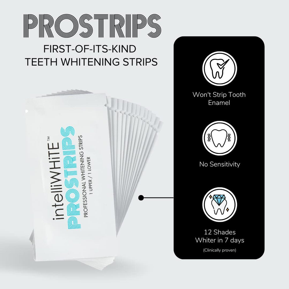 Smiling person with healthy enamel after using Prostrips