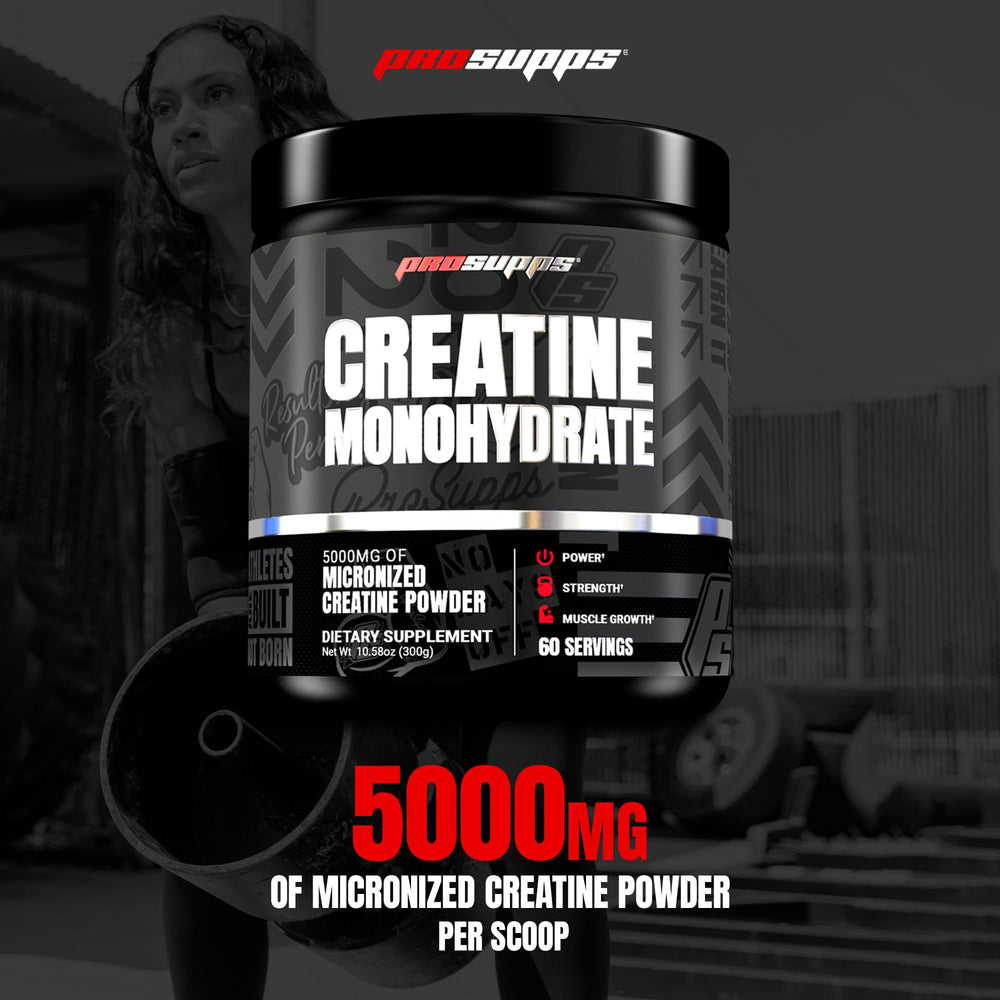 Unflavored creatine powder dissolving in water