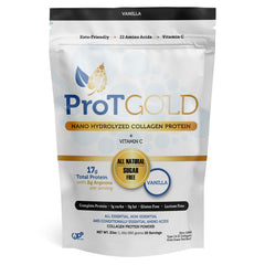 ProT Gold Collagen Vanilla 23 oz container with 30 servings