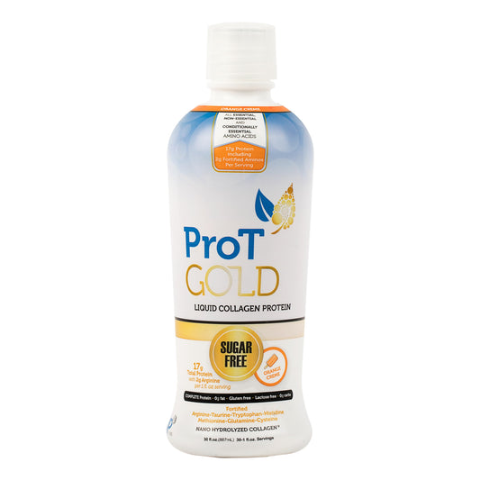 ProT Gold Orange Creme Liquid Collagen Bottle Front