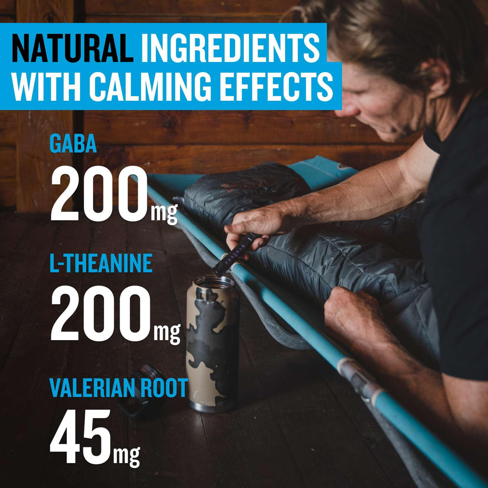 Close-up of melatonin-free Protekt sleep aid bottle