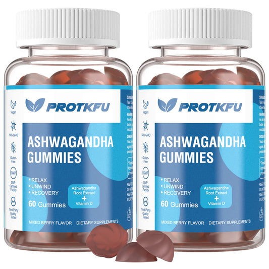ProTKFU 2 Pack Ashwagandha & Vitamin D3 Gummies packaging front